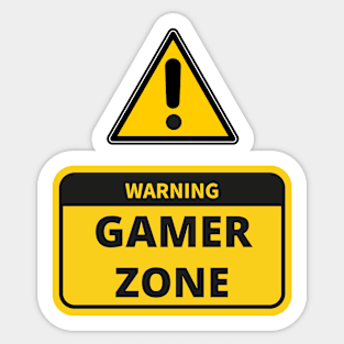 gamer zone Sticker